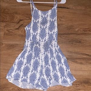 Blue paisley printed romper